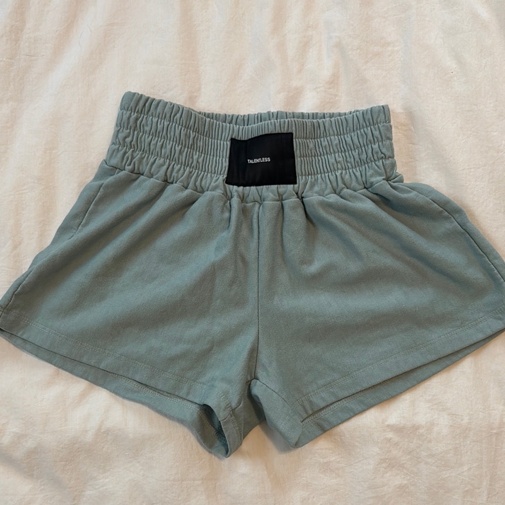 TALENTLESS Gray Athletic Shorts with Elastic Waistband